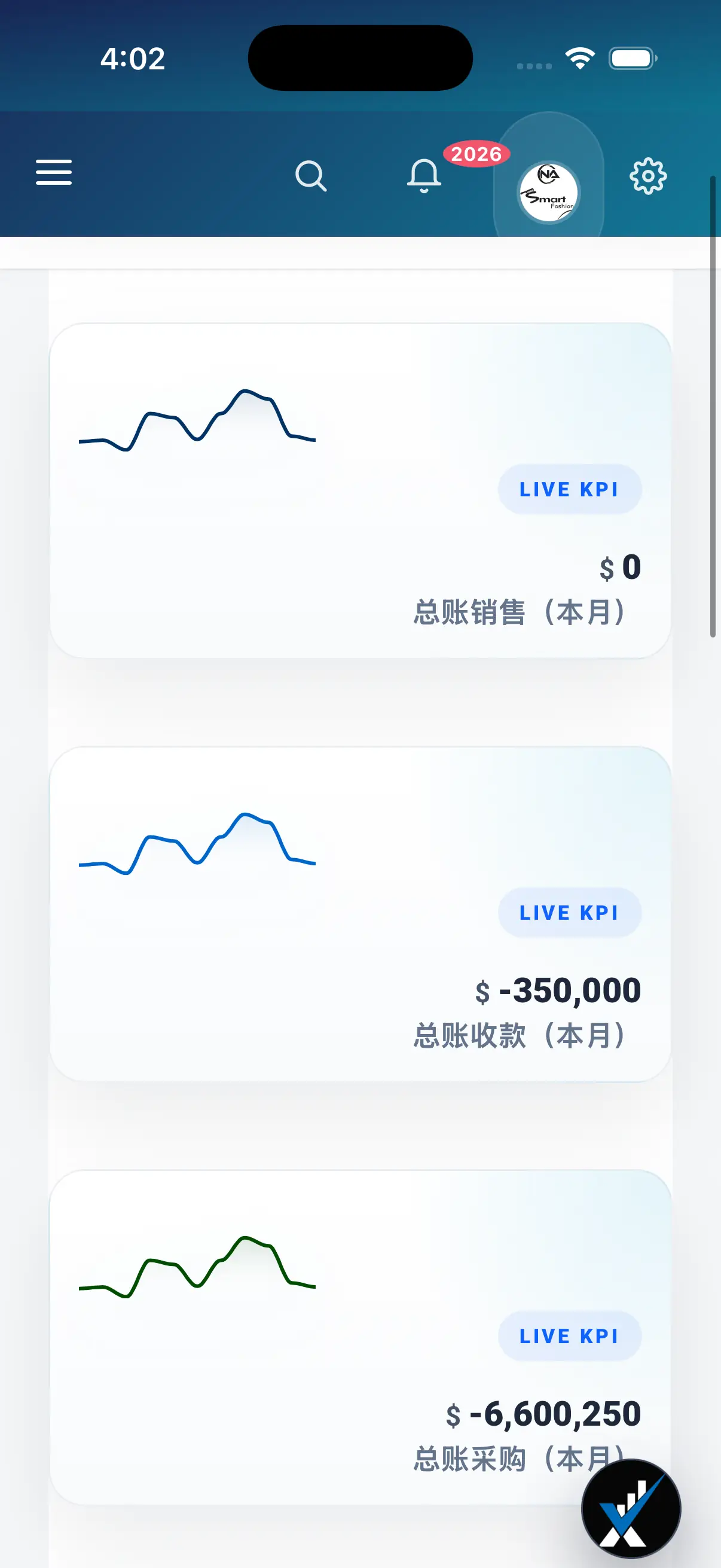 云会计软件 iPhone mini screen