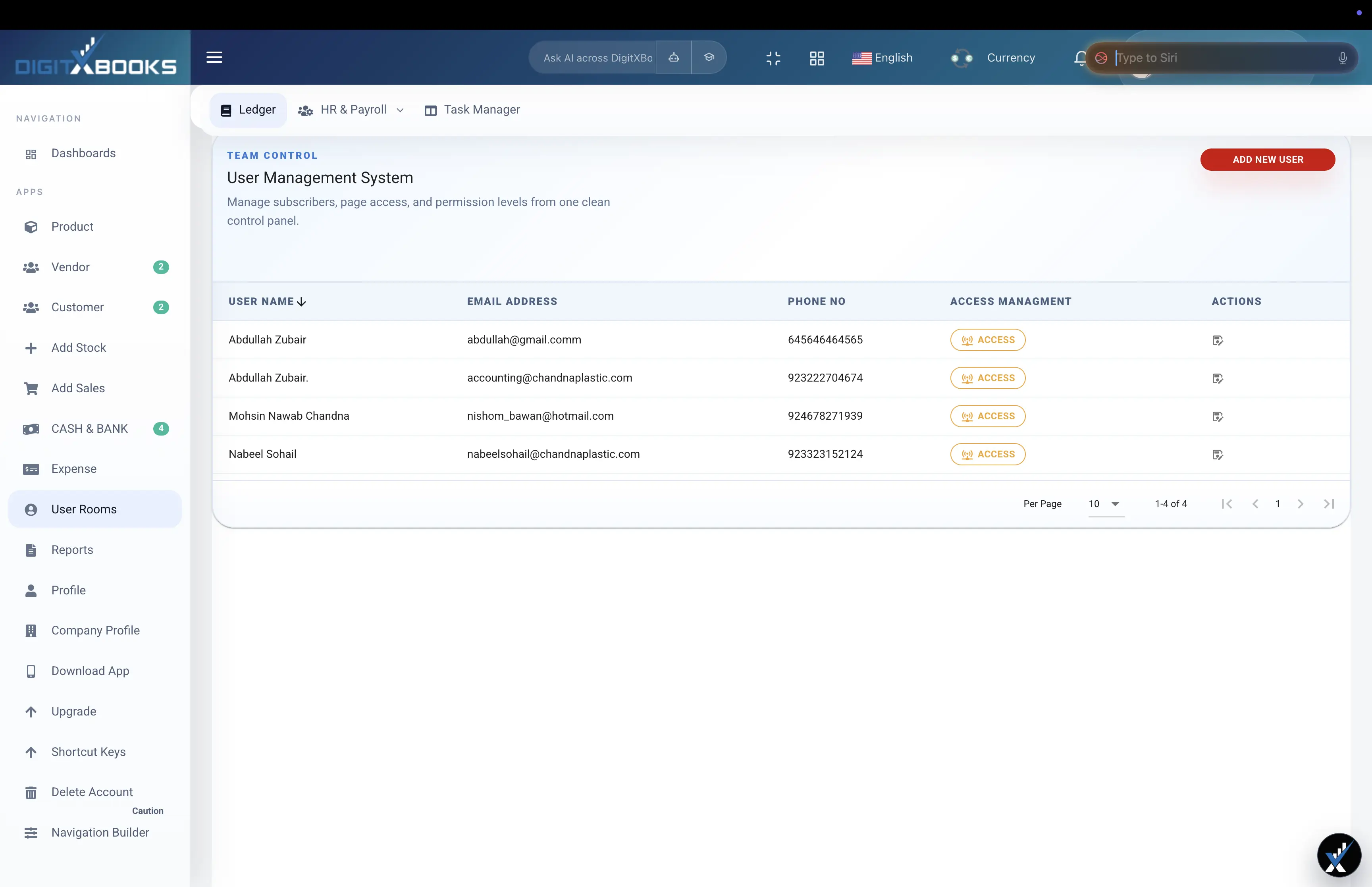 Zoho Books Alternative workflow screen