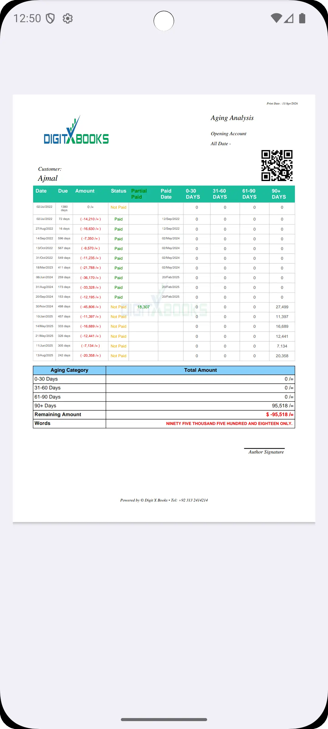 Billing and Invoice Software Android screen