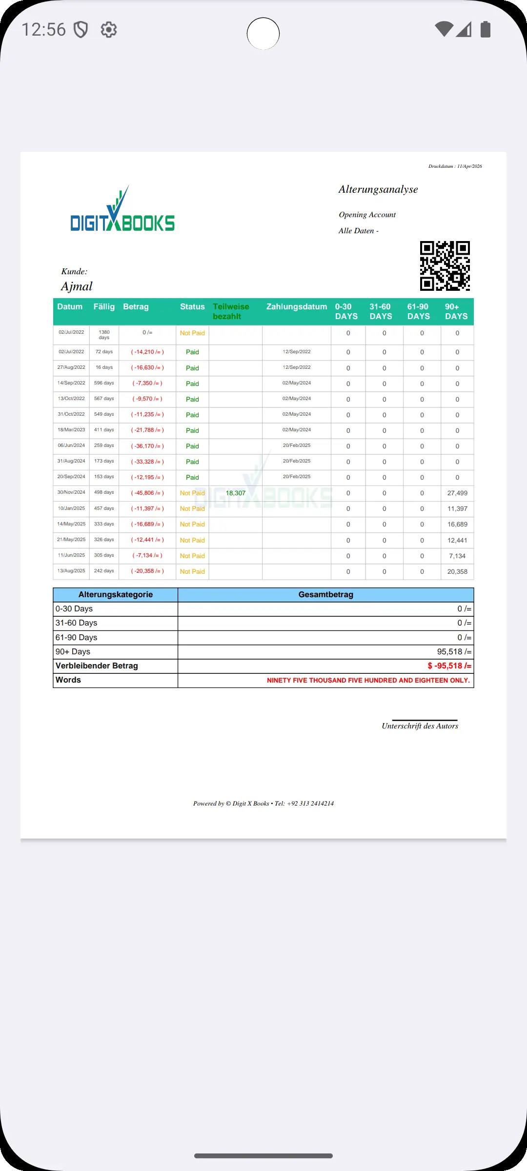 Rechnungssoftware Android screen